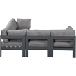 Meridian Furniture Nizuc Grey Outdoor Patio Modular Sectional