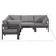 Meridian Furniture Nizuc Grey Outdoor Patio Modular Sectional
