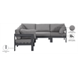 Meridian Furniture Nizuc Grey Outdoor Patio Modular Sectional