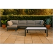 Meridian Furniture Nizuc Grey Outdoor Patio Modular Sectional