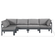 Meridian Furniture Nizuc Grey Outdoor Patio Modular Sectional