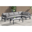 Meridian Furniture Nizuc Grey Outdoor Patio Modular Sectional