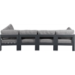 Meridian Furniture Nizuc Grey Outdoor Patio Modular Sectional