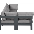 Meridian Furniture Nizuc Grey Outdoor Patio Modular Sectional