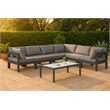 Meridian Furniture Nizuc Grey Outdoor Patio Modular Sectional