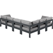 Meridian Furniture Nizuc Grey Outdoor Patio Modular Sectional