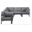 Meridian Furniture Nizuc Grey Outdoor Patio Modular Sectional