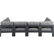 Meridian Furniture Nizuc Grey Outdoor Patio Modular Sectional