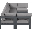 Meridian Furniture Nizuc Grey Outdoor Patio Modular Sectional