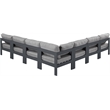 Meridian Furniture Nizuc Grey Outdoor Patio Modular Sectional