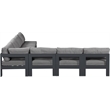 Meridian Furniture Nizuc Grey Outdoor Patio Modular Sectional