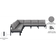 Meridian Furniture Nizuc Grey Outdoor Patio Modular Sectional
