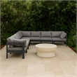 Meridian Furniture Nizuc Grey Outdoor Patio Modular Sectional