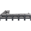 Meridian Furniture Nizuc Grey Outdoor Patio Modular Sectional