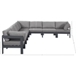 Meridian Furniture Nizuc Grey Outdoor Patio Modular Sectional