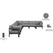 Meridian Furniture Nizuc Grey Outdoor Patio Modular Sectional