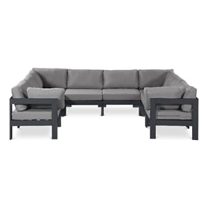 Meridian Furniture Nizuc Grey Outdoor Patio Modular Sectional