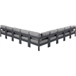 Meridian Furniture Nizuc Grey Outdoor Patio Modular Sectional