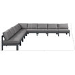 Meridian Furniture Nizuc Grey Outdoor Patio Modular Sectional