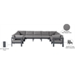Meridian Furniture Nizuc Grey Outdoor Patio Modular Sectional