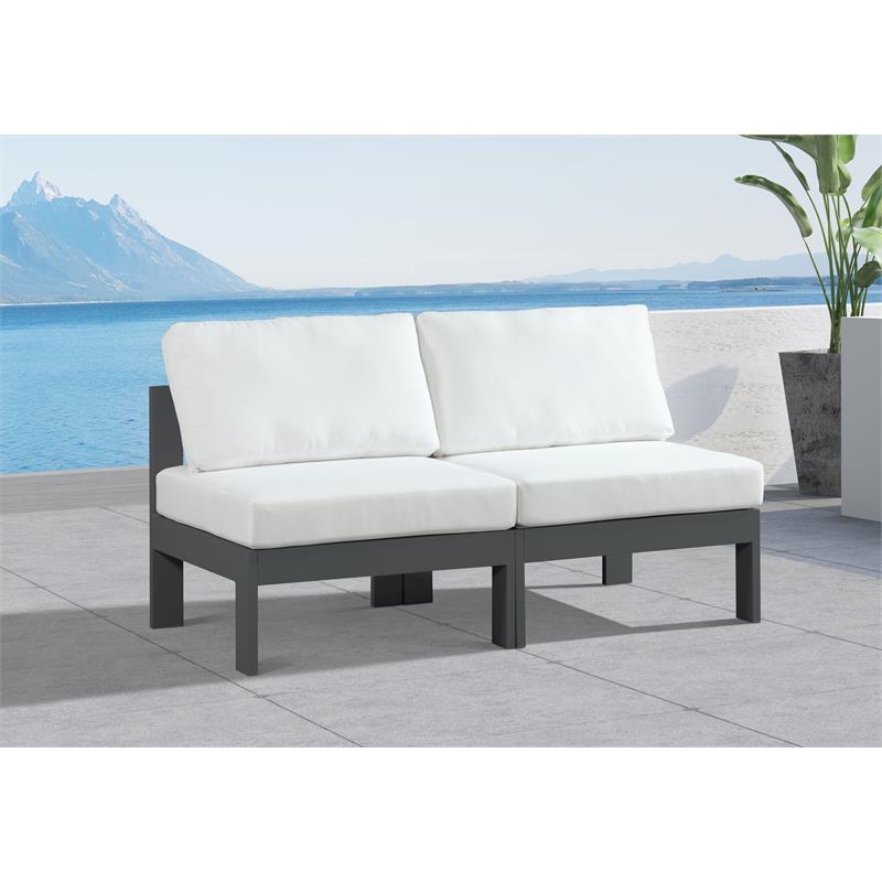 Meridian Furniture Nizuc White Outdoor Patio Modular Sofa