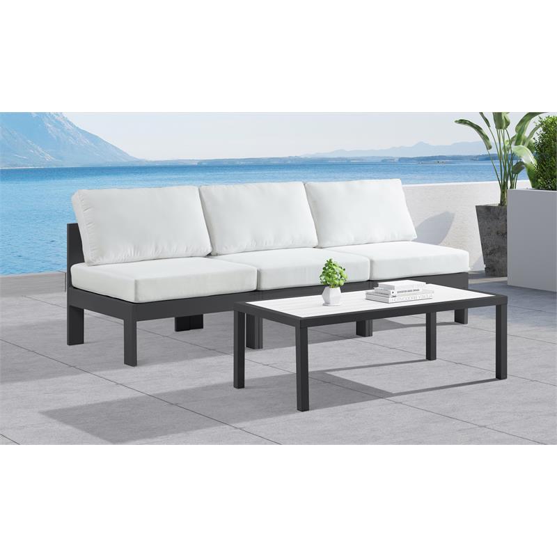 Meridian Furniture Nizuc White Outdoor Patio Modular Sofa