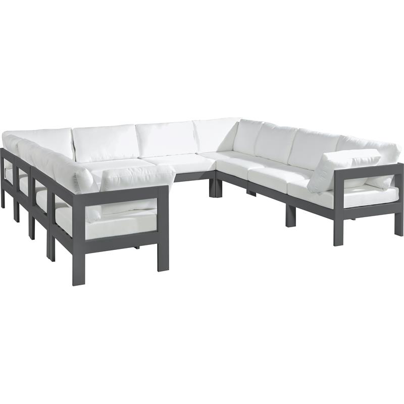 Meridian Furniture Nizuc White Outdoor Patio Modular Sectional
