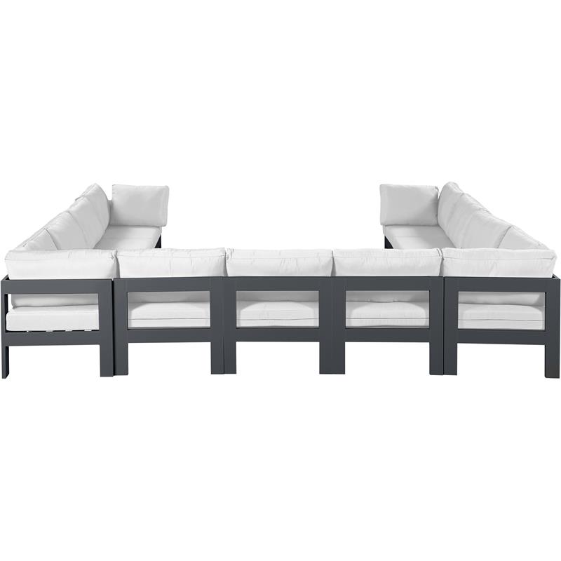 Meridian Furniture Nizuc White Outdoor Patio Modular Sectional