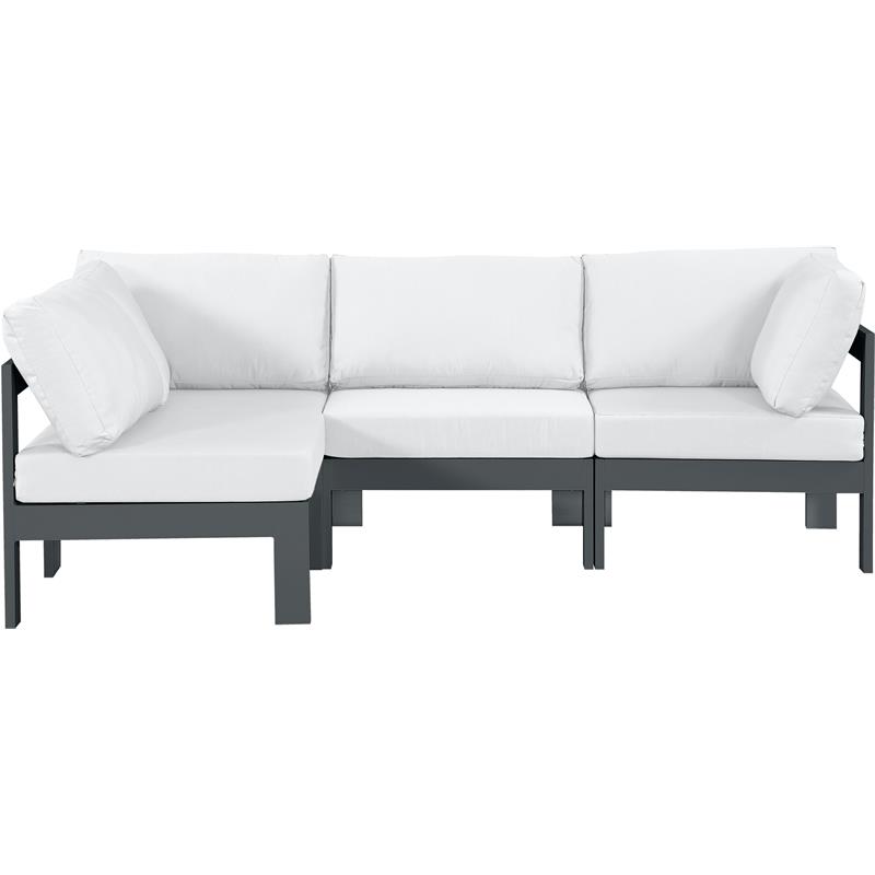 Meridian Furniture Nizuc White Outdoor Patio Modular Sectional