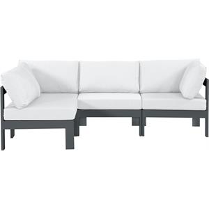 Meridian Furniture Nizuc White Outdoor Patio Modular Sectional