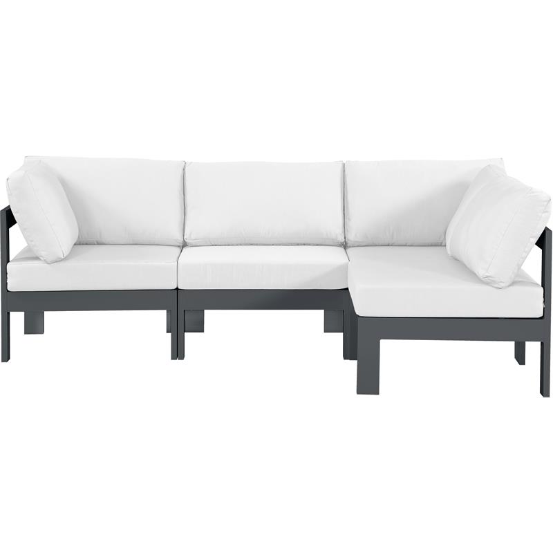 Meridian Furniture Nizuc White Outdoor Patio Modular Sectional