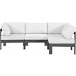 Meridian Furniture Nizuc White Outdoor Patio Modular Sectional