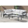 Meridian Furniture Nizuc White Outdoor Patio Modular Sectional