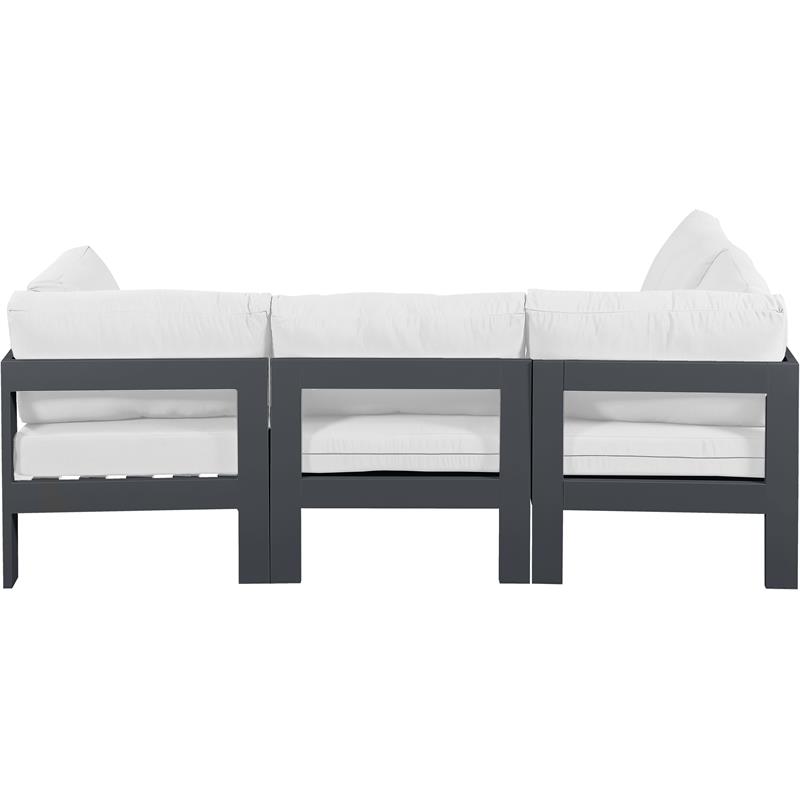 Meridian Furniture Nizuc White Outdoor Patio Modular Sectional