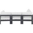 Meridian Furniture Nizuc White Outdoor Patio Modular Sectional