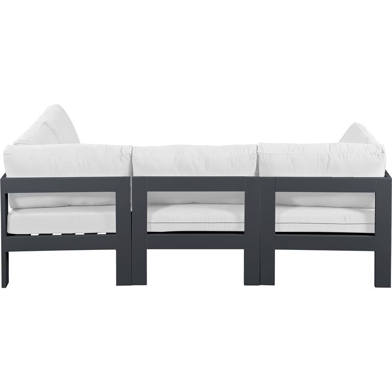 Meridian Furniture Nizuc White Outdoor Patio Modular Sectional
