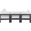 Meridian Furniture Nizuc White Outdoor Patio Modular Sectional