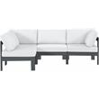 Meridian Furniture Nizuc White Outdoor Patio Modular Sectional