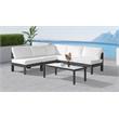 Meridian Furniture Nizuc White Outdoor Patio Modular Sectional