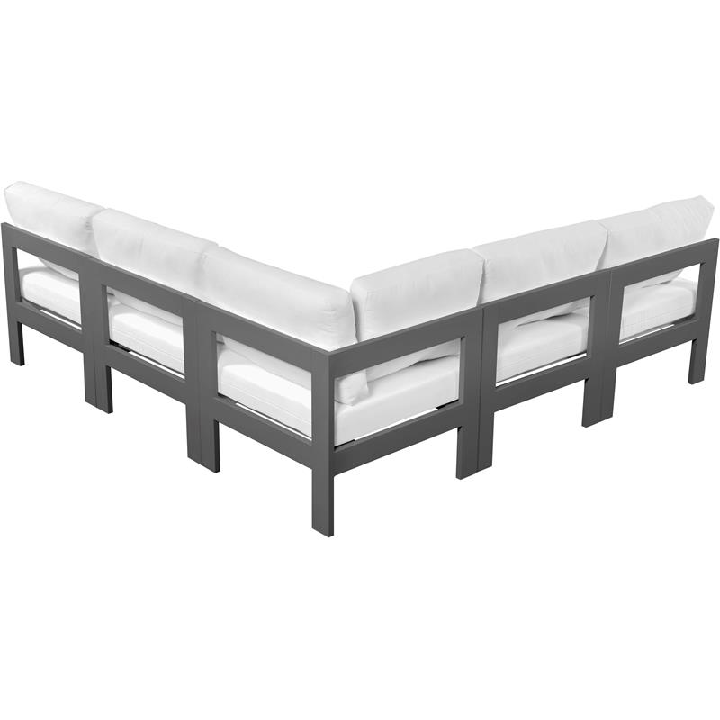 Meridian Furniture Nizuc White Outdoor Patio Modular Sectional