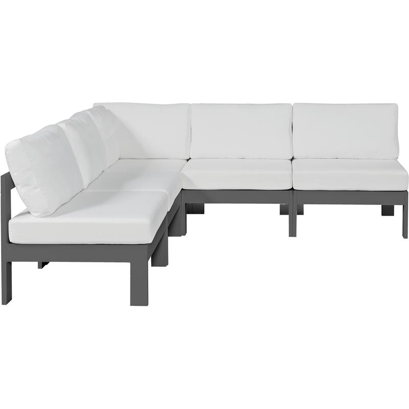 Meridian Furniture Nizuc White Outdoor Patio Modular Sectional