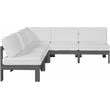 Meridian Furniture Nizuc White Outdoor Patio Modular Sectional