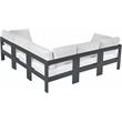 Meridian Furniture Nizuc White Outdoor Patio Modular Sectional