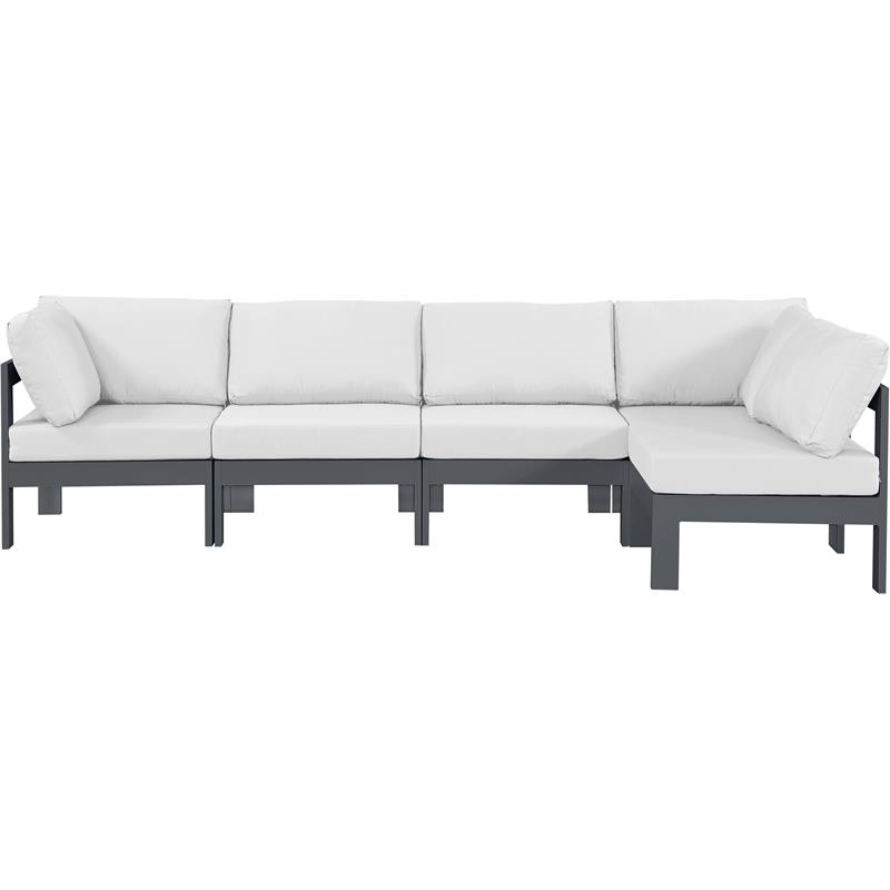 Meridian Furniture Nizuc White Outdoor Patio Modular Sectional