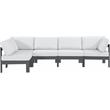 Meridian Furniture Nizuc White Outdoor Patio Modular Sectional