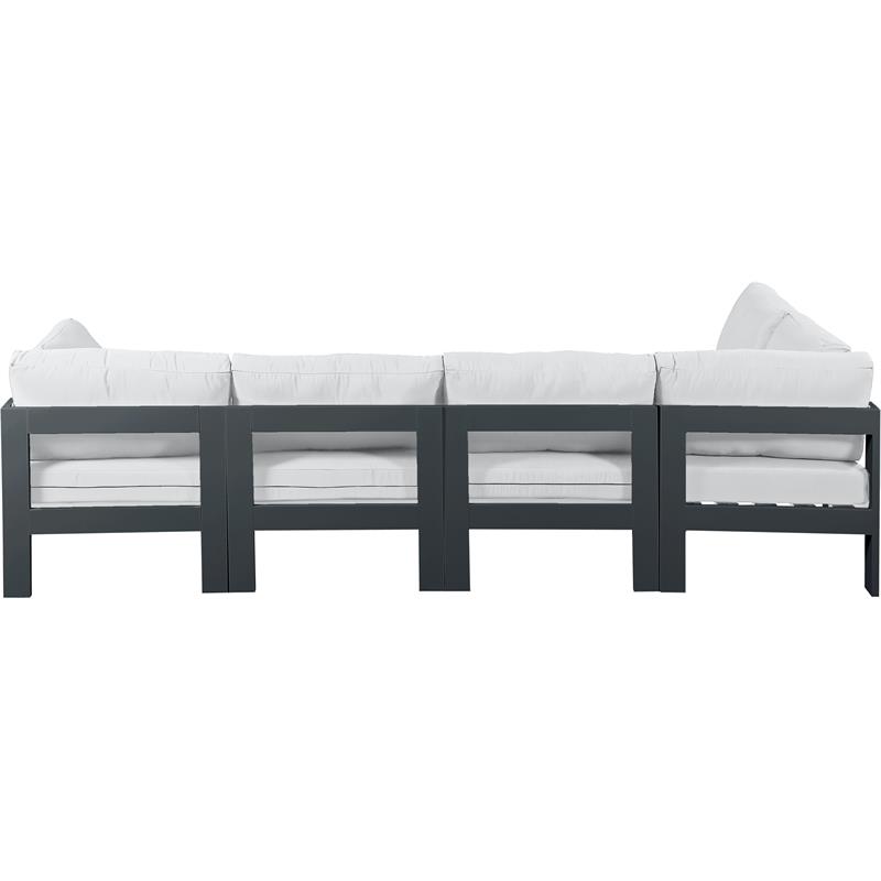 Meridian Furniture Nizuc White Outdoor Patio Modular Sectional