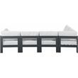 Meridian Furniture Nizuc White Outdoor Patio Modular Sectional