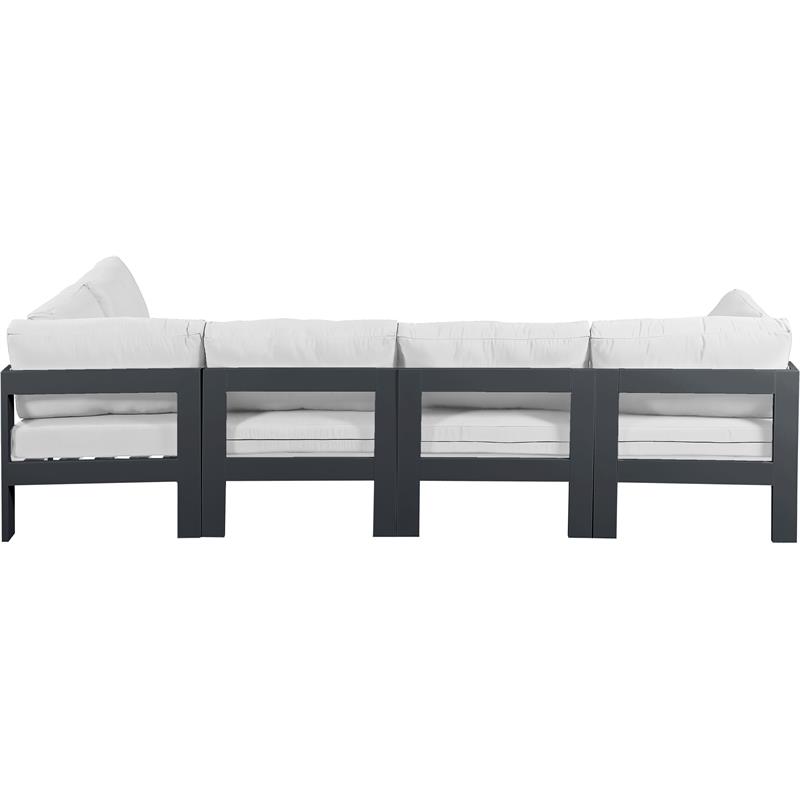 Meridian Furniture Nizuc White Outdoor Patio Modular Sectional