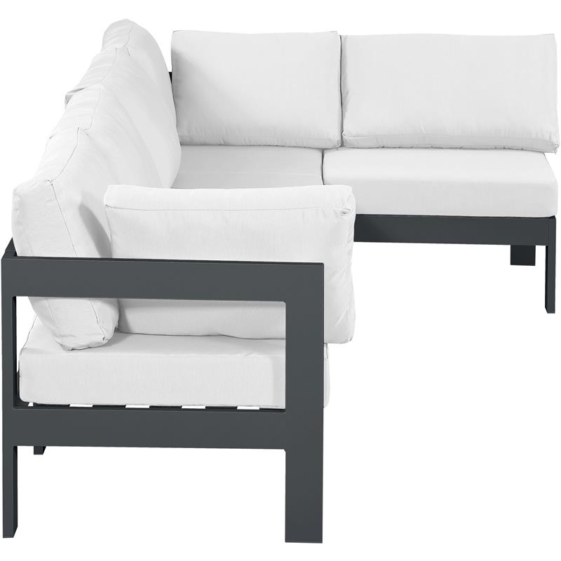 Meridian Furniture Nizuc White Outdoor Patio Modular Sectional