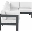 Meridian Furniture Nizuc White Outdoor Patio Modular Sectional
